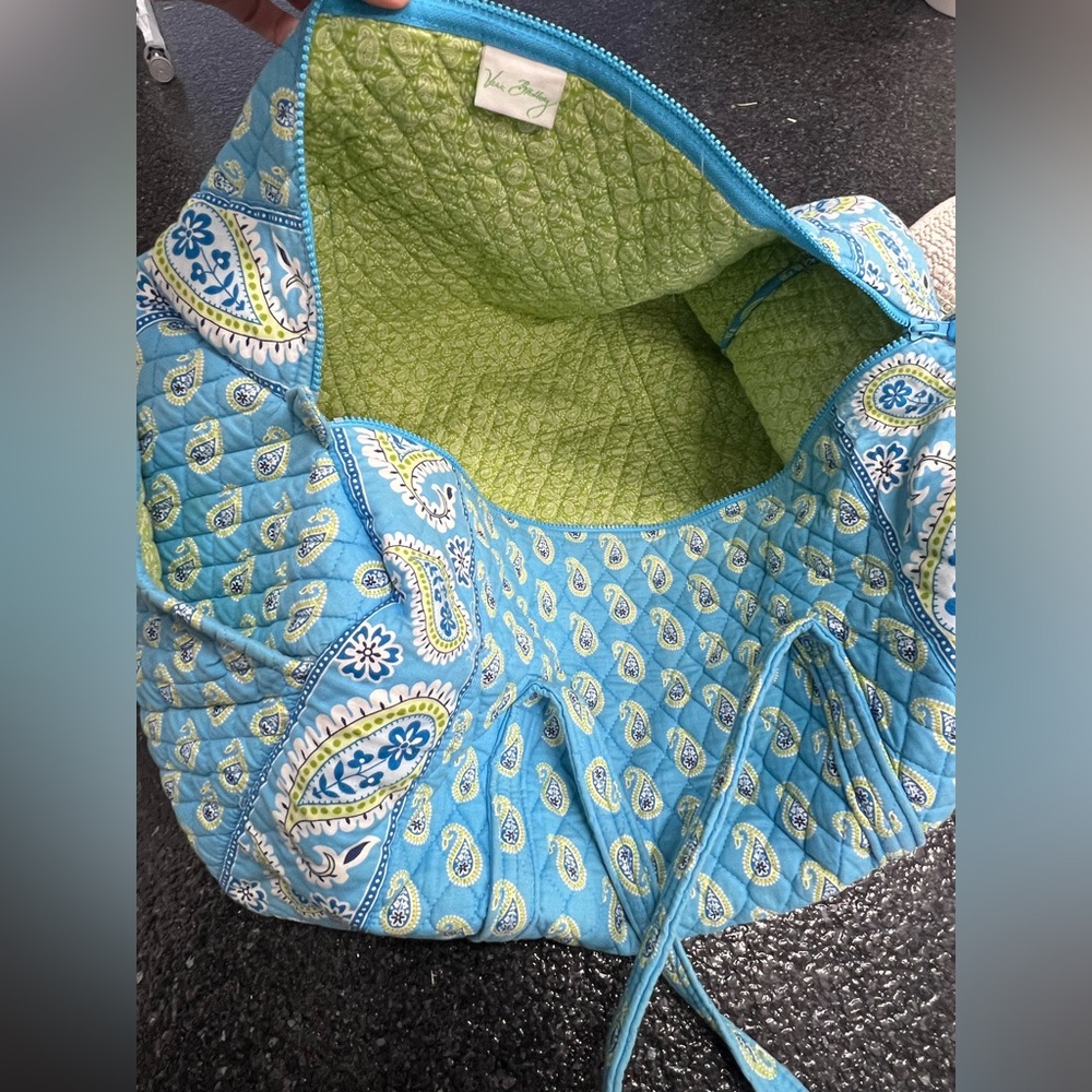 Vera Bradley Paisley Large Duffel Bag in Turquoise and Lime - Women Bags